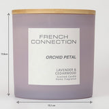 French Connection Pastel Scented Pillar Candle with Linen White or Orchid Petal fragrances 1.5kg - British product
