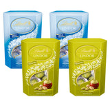 Lindt Lindor milk, white, and pistachio chocolate truffles 4 x 200g, UK version