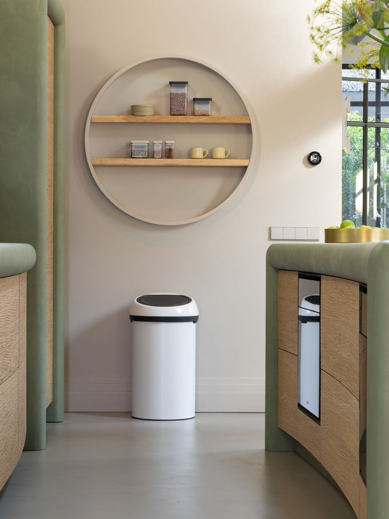 Brabantia White 60L Touch Bin - British product