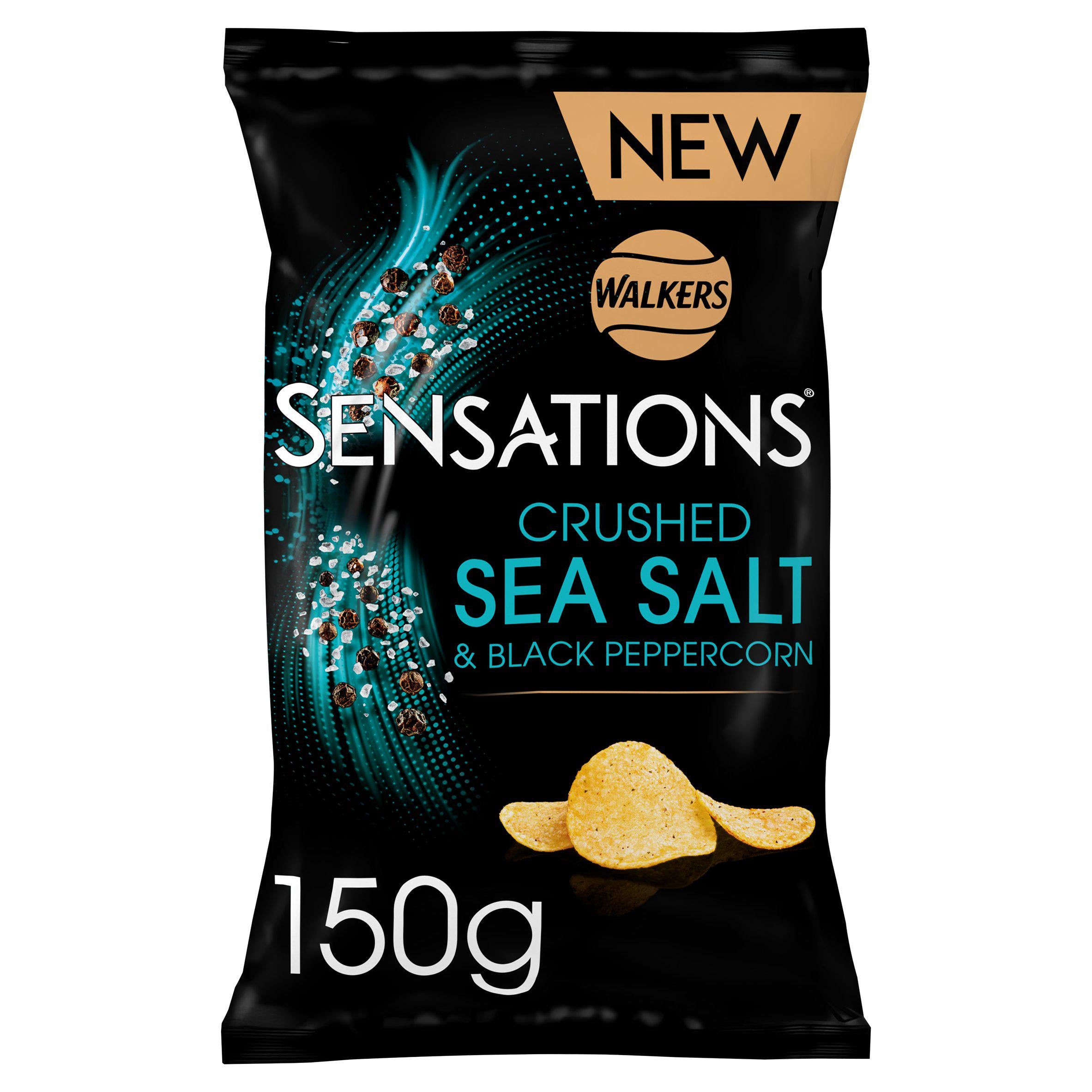 Walkers Sensations Salted & Black Peppercorn Sharing Crisps 150g GOODS ASDA