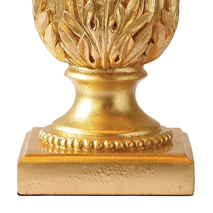 Gold Pineapple Table Lamp Black Satin Shade 51cm, UK version
