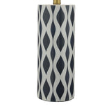 Weylin navy and white ceramic table lamp (British brand)