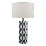 Weylin navy and white ceramic table lamp (British brand)