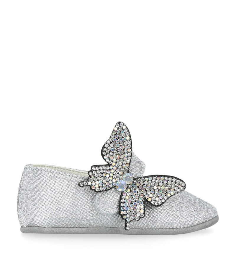 BabyWalker crystal butterfly ballet flats - British product