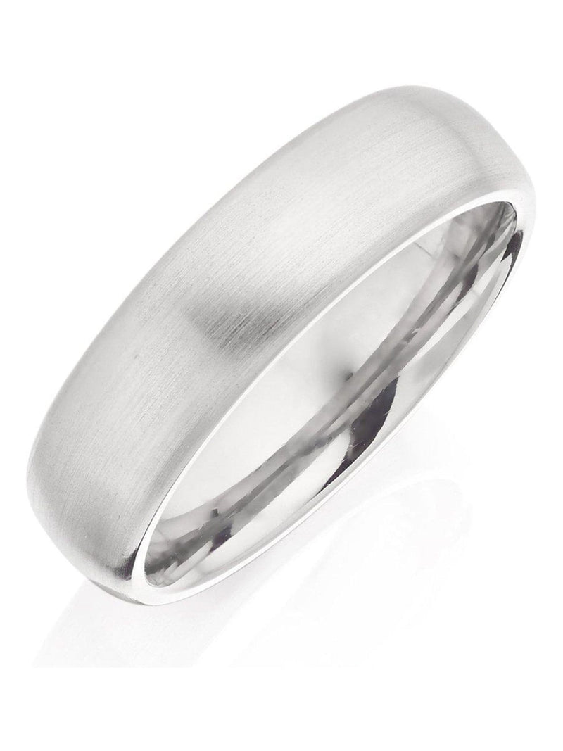 Beaverbrooks Silver Tone Titanium Brushed Ring