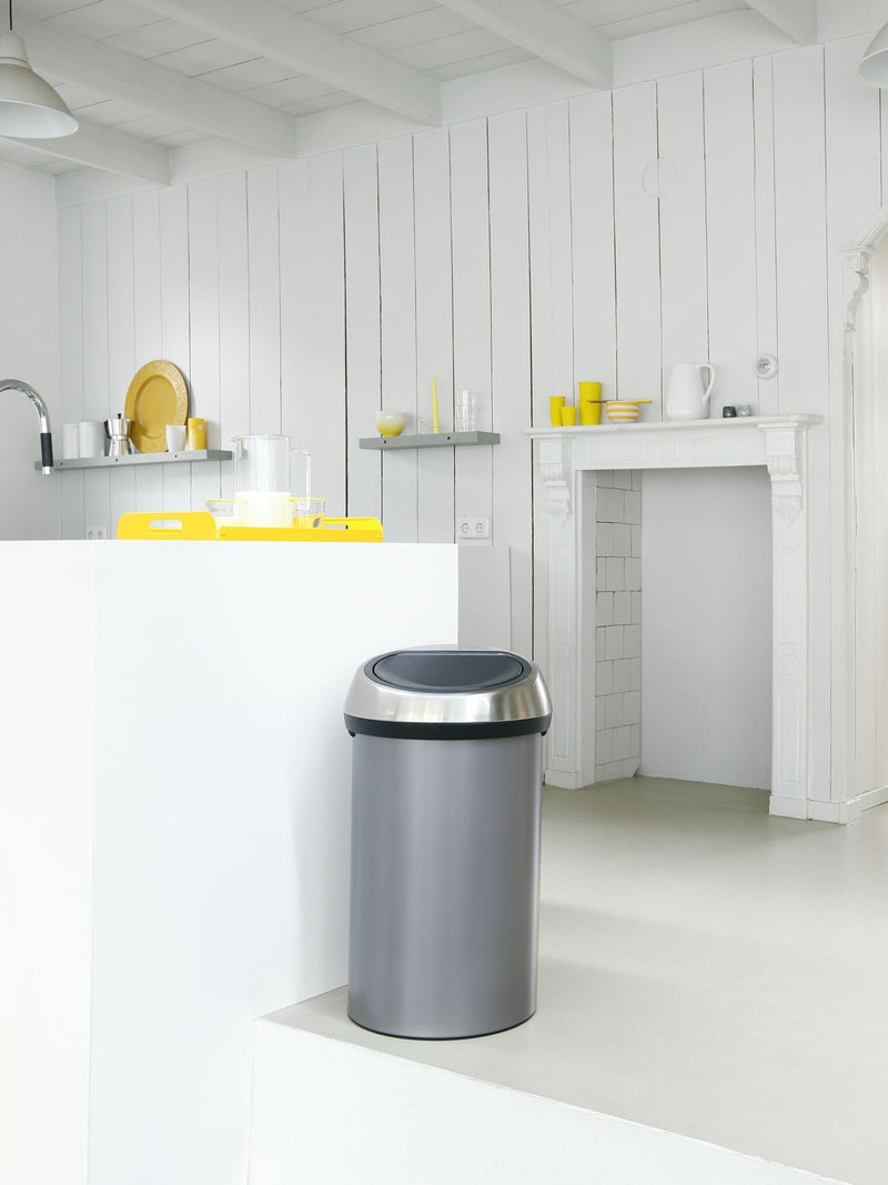 Brabantia Platinum 60L Touch Kitchen Bin - British product