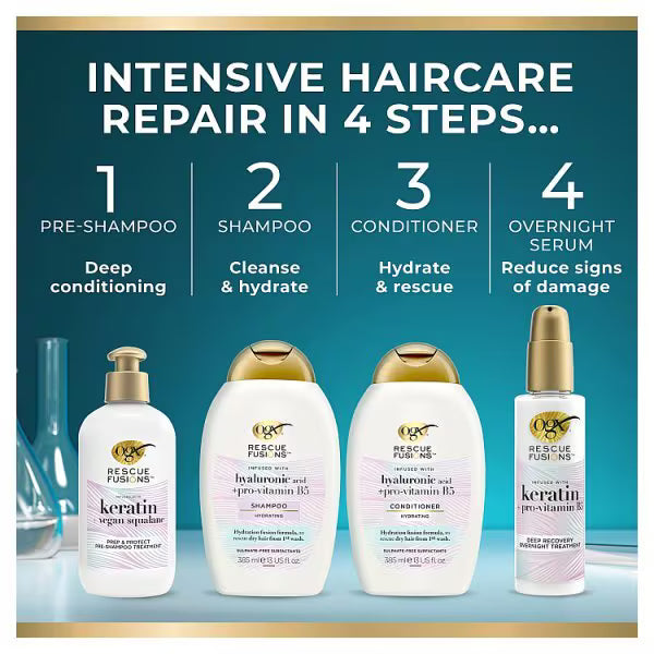 OGX Rescue Fusions Frizz Control Oil 50ml, imported from the UK