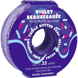 Bomb Cosmetics Body Buffer Soap Sponge Violet Beauregarde Exfoliating Shower Sponge