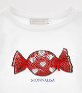 Stretch-Cotton Embellished T-Shirt for Children Aged 2-12 Years