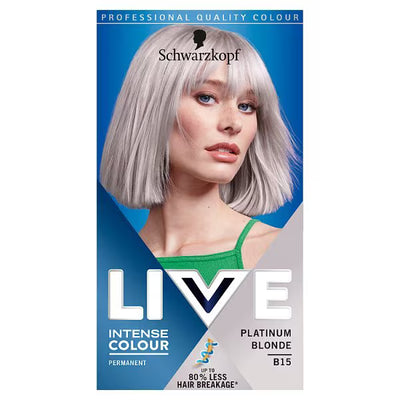 LIVE Platinum Blonde B15 Permanent Hair Colour Kit 60ml