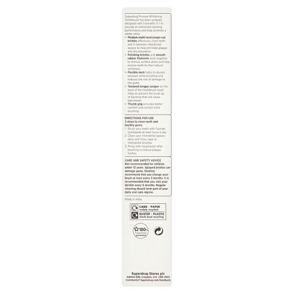 Superdrug ProCare Whitening Toothbrush GOODS Superdrug