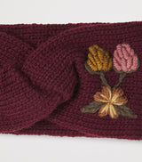 Merino Wool Hand-Embroidered Blackberries Headband for Ages 6 Months to 4 Years
