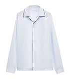 Lightweight Cotton Satin Hooded Overshirt with Detachable Hood