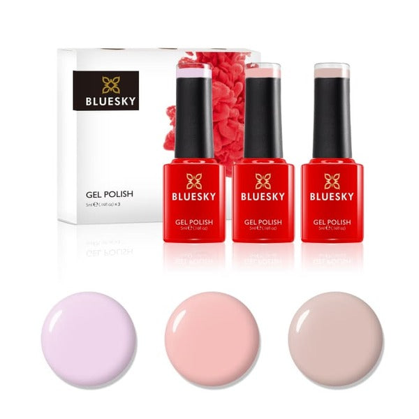 Bluesky gel polish set natural nudes 5ml - British product