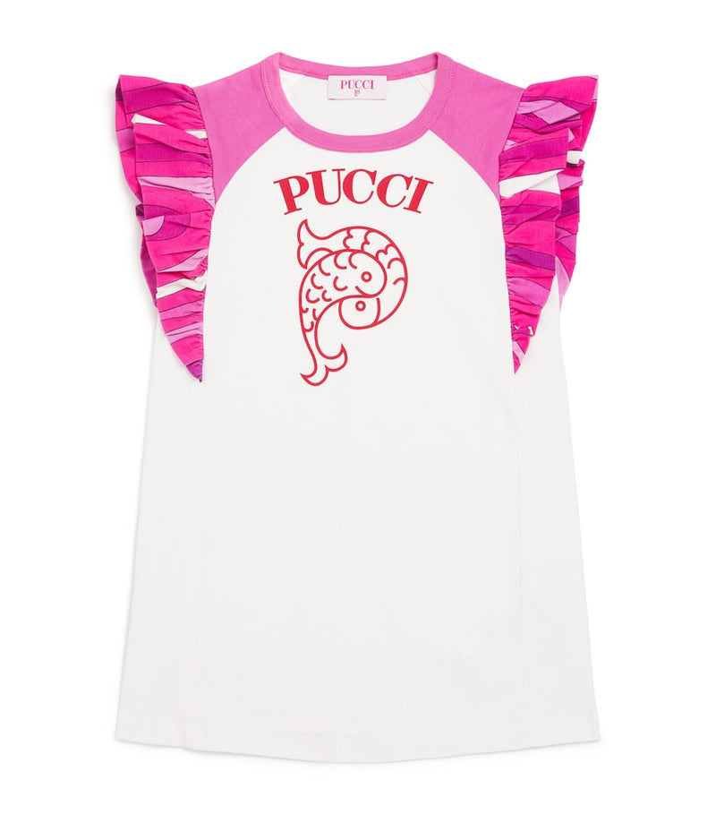 PUCCI Junior Cotton Logo T-Shirt for ages 4-14, imported from the UK