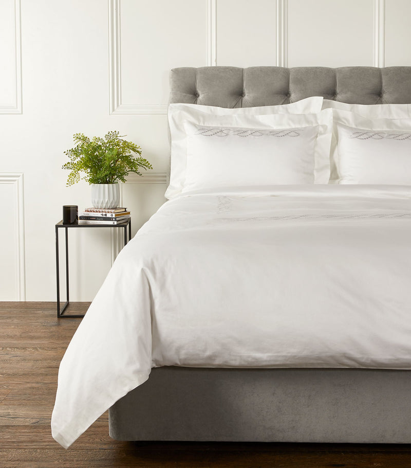 Frette Pearls Super King flat sheet 270cm x 320cm - British product