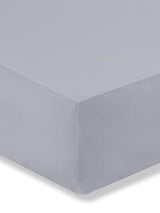 Bianca Grey 200 Thread Count 100% Cotton Percale Extra Deep Fitted Bed Sheet