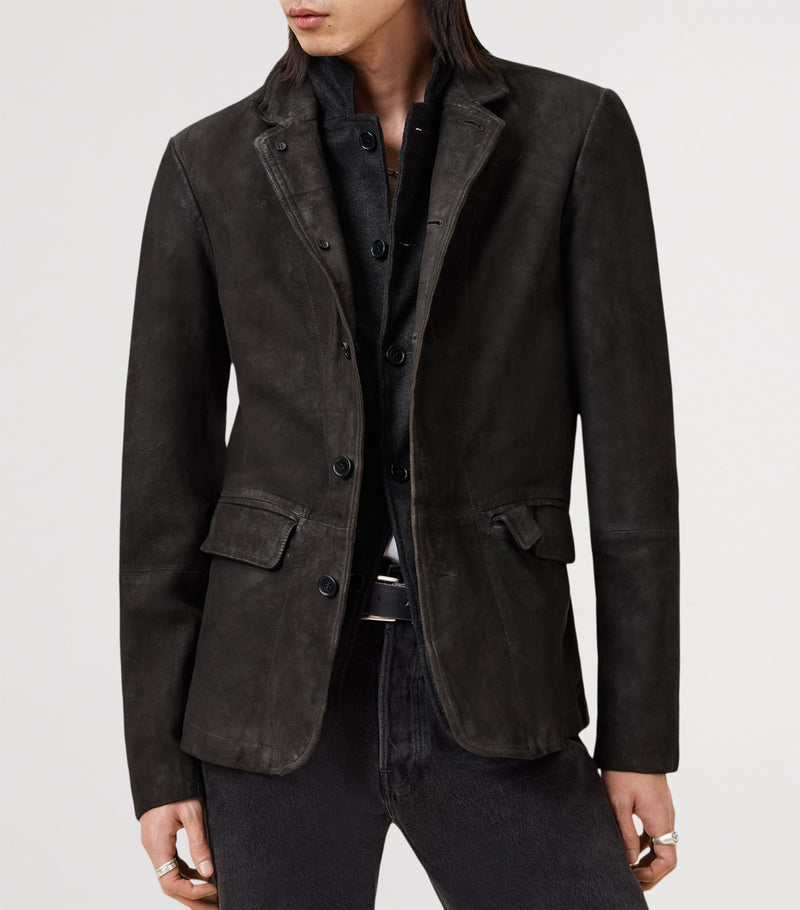 AllSaints Leather Survey Blazer - British fashion product