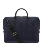 Smythson premium leather briefcase with logo detail (British brand)
