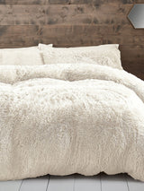 Catherine Lansfield Cream So Soft Cuddly Deep Pile Duvet Cover and Pillowcase Set