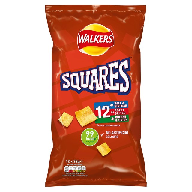 Walkers Squares Variety Multipack Snacks 12 per pack GOODS M&S