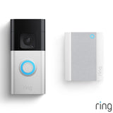 Ring Battery Video Doorbell Plus with 2nd Gen Chime Pro Home Security System