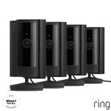 Ring Wired Indoor Camera 4 Pack Black, imported from the UK