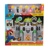 Nintendo Bowser Castle Playset With Super Mario Figures - 5 Pack Playset
