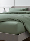 Sage Green Luxe 400 thread count Egyptian cotton fitted sheet (British brand)