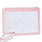 Nanshy Clear Flat Makeup Pouch Pink Makeup Bag