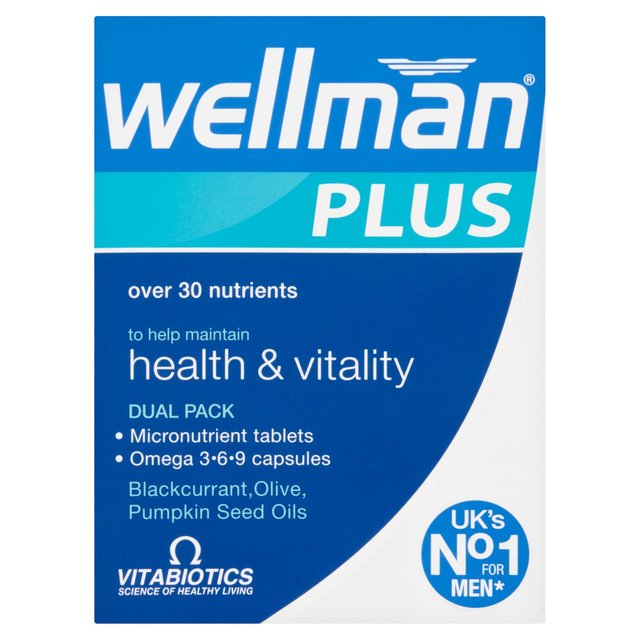 Vitabiotics Wellman Plus Health & Vitality Tablets Dual Pack 56 per pack GOODS M&S