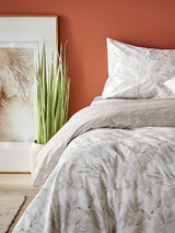 Vantona Cream Serene Leaves Duvet Cover and Pillowcase Set