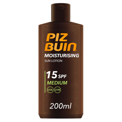 Piz Buin Sun Lotion SPF15 200ml, imported from the UK