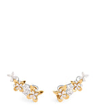 Yeprem Yellow Gold and Diamond Butterfly Earrings