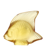 Handcrafted Crystal Fish Sculpture with Satin Finish