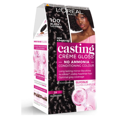 L'Oreal Casting Crème Gloss 100 Black Liquorice Semi-Permanent Hair Colour