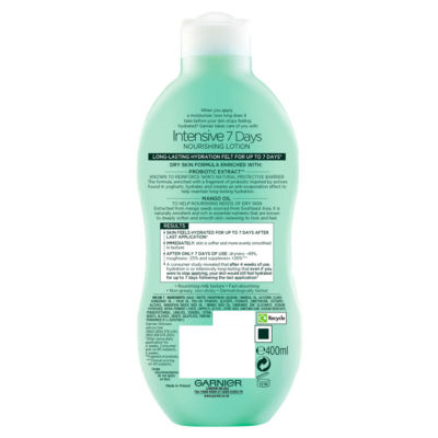 Garnier mango oil and probiotic extract body lotion 400ml, UK version