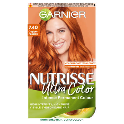 Garnier Nutrisse Ultra Color Vegan Dye 7.40 Copper Passion Permanent Hair Dye