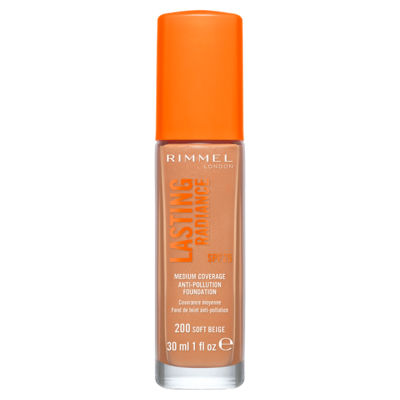 Rimmel London Lasting Radiance Foundation 200 Soft Beige 30ml