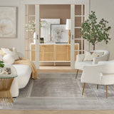 Nourison Glitz Silver Border Rug, UK version