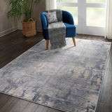 Nourison Rustic Textures Faded Blue Area Rug Medium