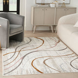 Nourison Glitz Ivory Multi Area Rug in 3 Sizes