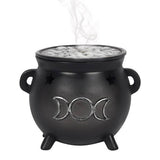 Something Different Triple Moon Cauldron Incense Burner Resin (British brand)