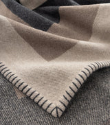 Lambswool and Cashmere Jacquard Blanket 137cm x 180cm
