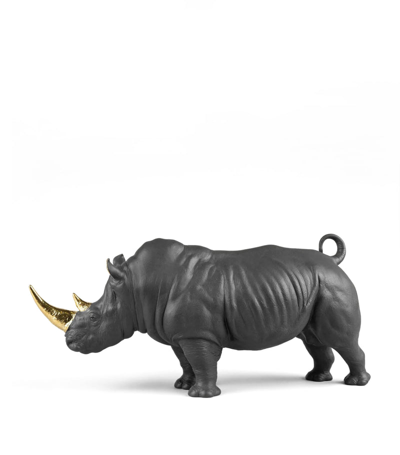 Lladró porcelain rhino figurine, UK version