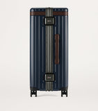 Carl Friedrik Hackett leather-trimmed hard shell check-in suitcase 65cm - British product