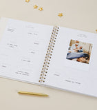 Blush and Gold safari baby memory book - British product