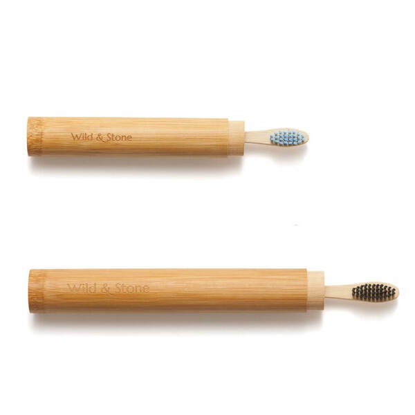 Wild & Stone bamboo toothbrush travel case child one pack (British brand)