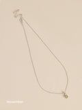 Sterling silver hexagon birthstone necklace (British brand)