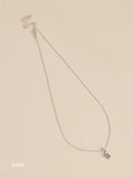 Sterling silver hexagon birthstone necklace (British brand)